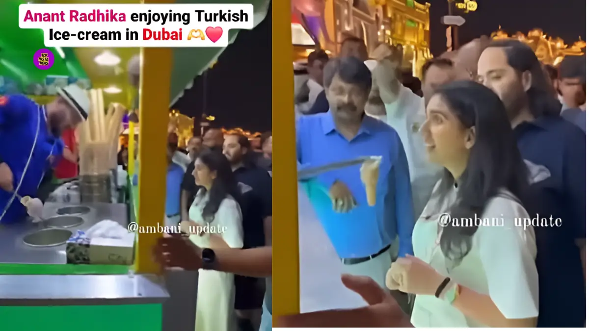 Radhika Merchant Turkish ice-cream 