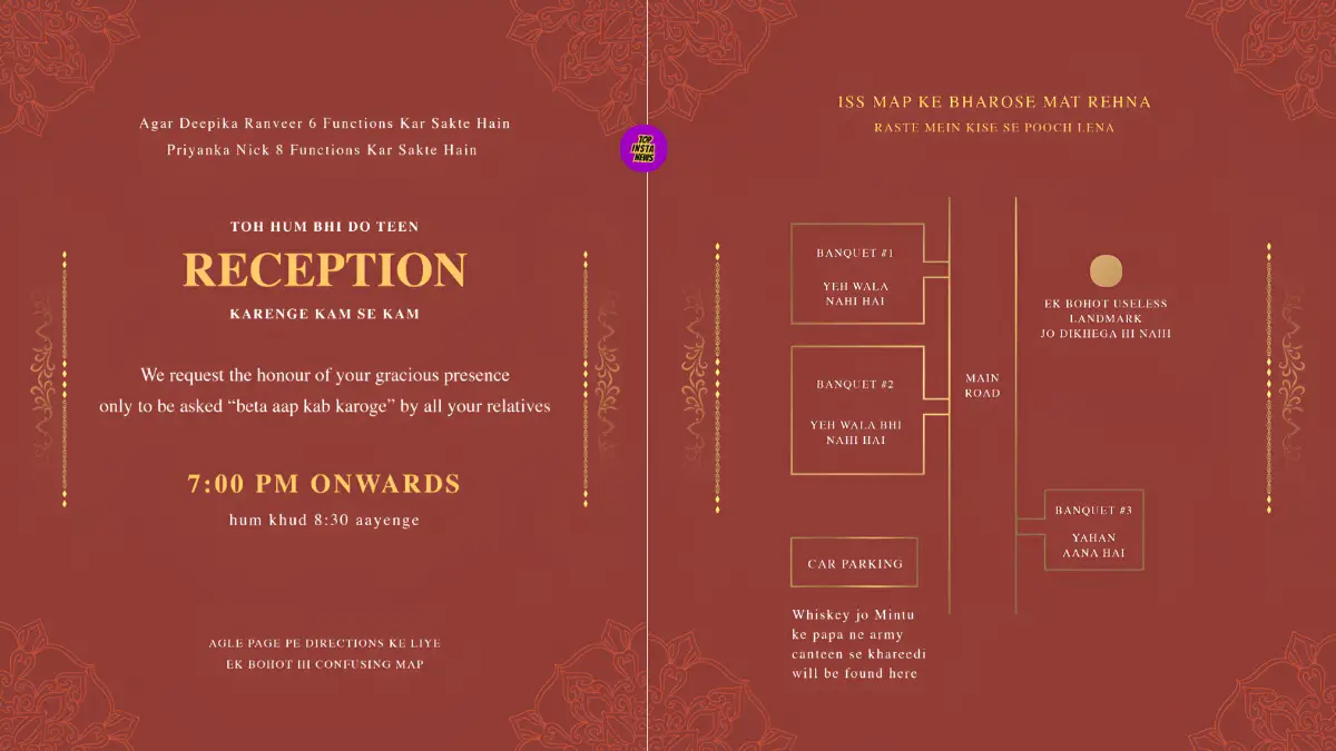 Sharma ji son's wedding card