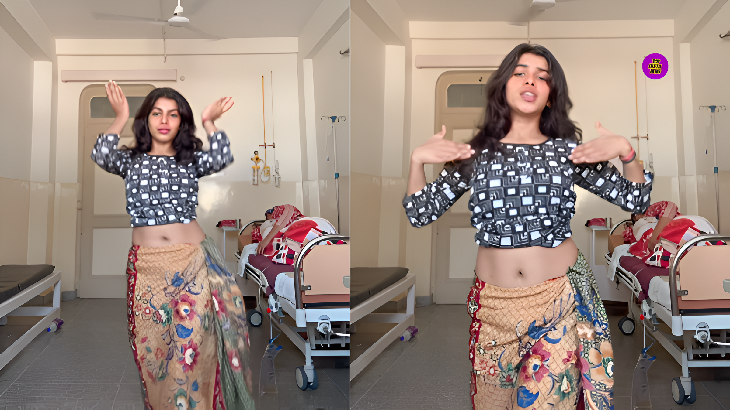 Girl's dance video in hospital